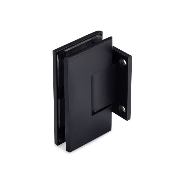 Taiga Heavy Duty 90° WallGlass Hinge with Short Backplate Matte